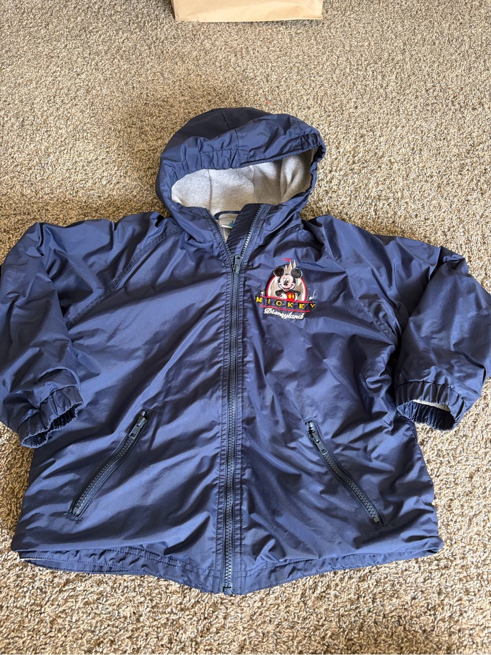 Disney Navy Hooded Mickey Mouse Rain Jacket